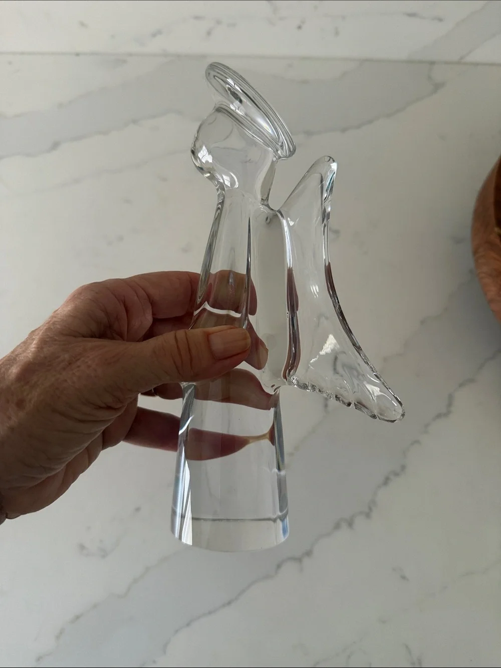 Vintage Lead Crystal Angels Made in Japan Set of 2